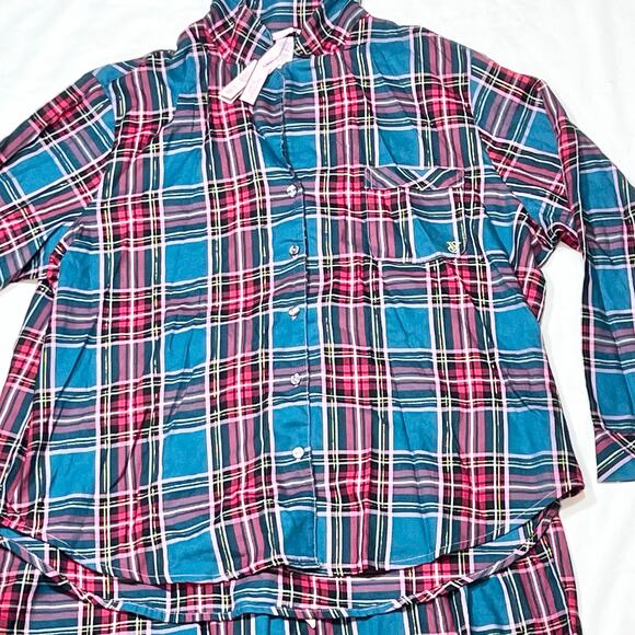 Victorias Secret Green Red Plaid Lounge Pajama Set Women Size XL NWT - Picture 5 of 9